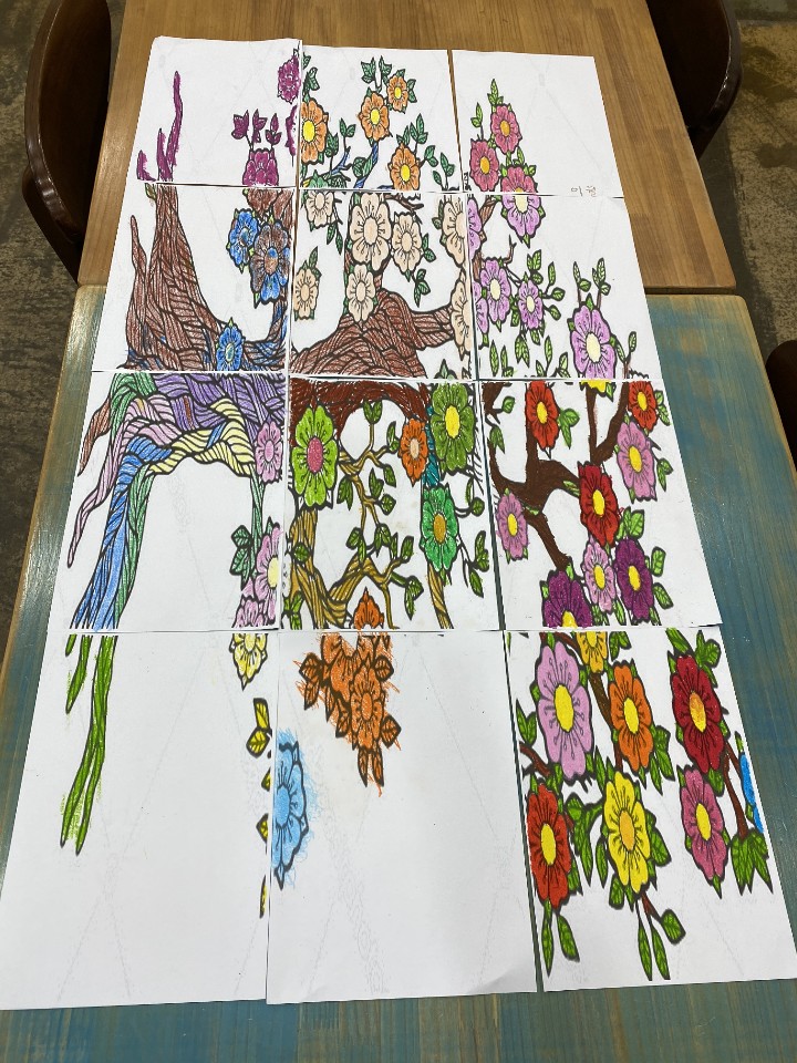 인지프로그램 - 협동화색칠하기